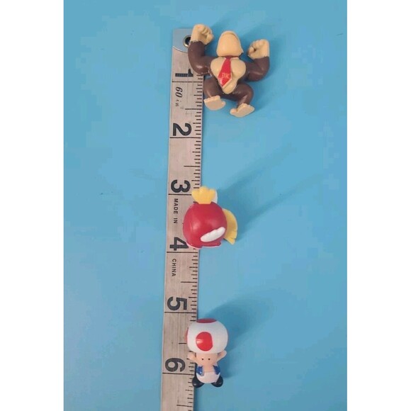 Super Mario Bros Mini Figures Donkey Kong, Toad & Cheep Appx 1" - Picture 6 of 6